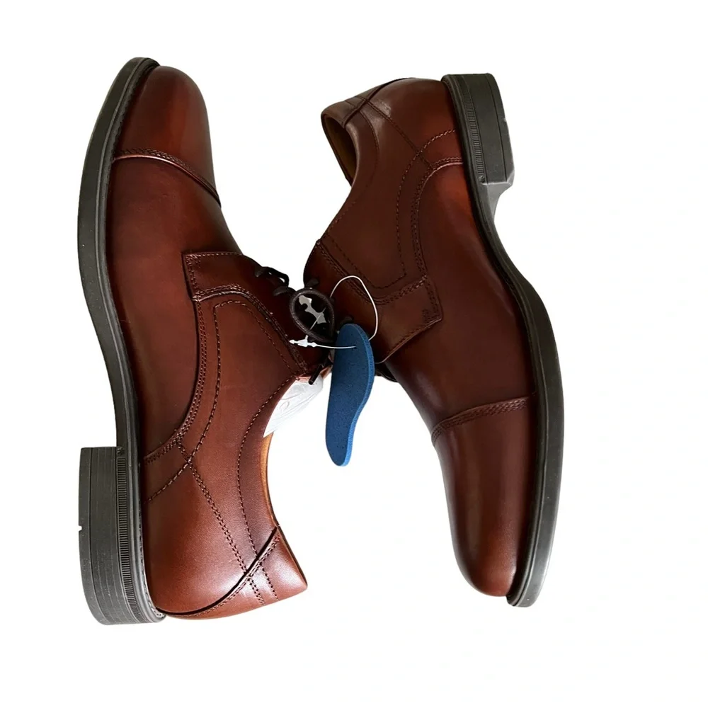 Florsheim Midtown Cap Toe Oxford Cognac Leather Men’s Sz 8 NWOB Old Money